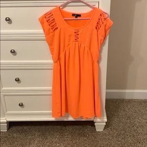 Neon orange dress
